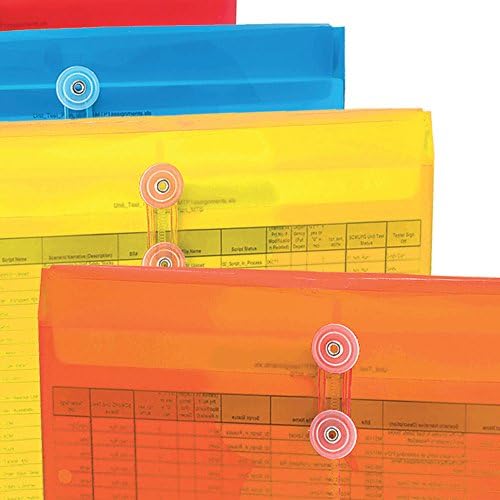 Smead Poly Project Envelope, 1-1/4" Expansion, String-Tie Closure, Side Load, Letter Size, 5 per Pack (89519)