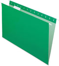 Pendaflex Recycled Hanging Folders, Legal Size, Bright Green, 1/5 Cut, 25/BX (81630)