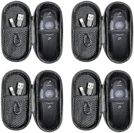 4 Unit Presentation Clickers, Wireless Presenter Remote with Case