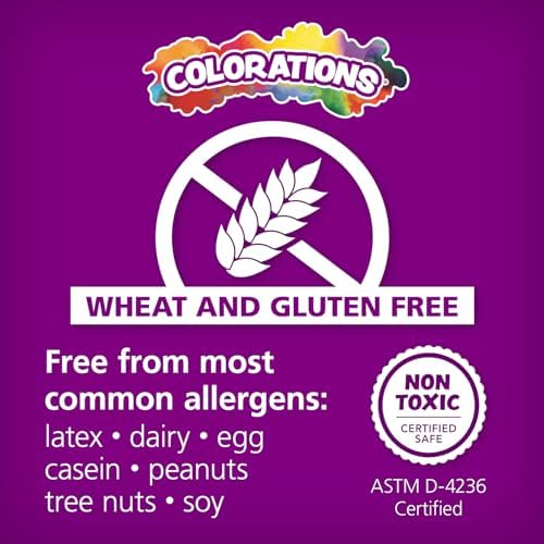 Colorations Wheat & Gluten-Free Dough, 6 Classic Colors, 1.5 lb Each | Non-Toxic, Play Dough, Bulk Set, Sensory Kit, Party Favors, Classroom Pack