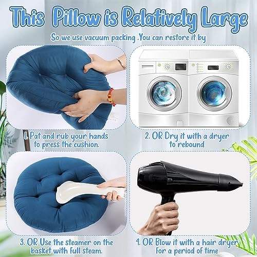 Fumete 12 Pcs Round Floor Pillows Cushions Seating 16 x 16 Inches Floor Round Cushions for Kids Toddlers Flexible Reading Chair Pillows for Classroom Home School Playing Supplies(Multicolor)