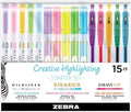 Zebra Pen Highligher Set, MILDLINER, KIRARICH & SARASA Clip, Assorted, 15Pk