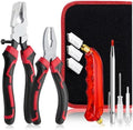 YOTINO Glass Cutting Tools, 9PCS Glass Cutter Glass Running Pliers Breaking Grozer Pliers,Tungsten Scribe Engraving Pen, Oil Feed Glass Cutters Tools Kit for Stained Glass, Tiles, Mosaic Cutting
