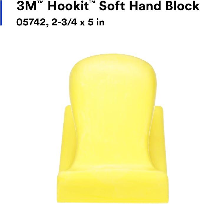 3M Hookit Soft Hand Block, 05742, 2-3/4 x 5 in | 1 Sanding Block, Automotive Sanding , Flat Surface