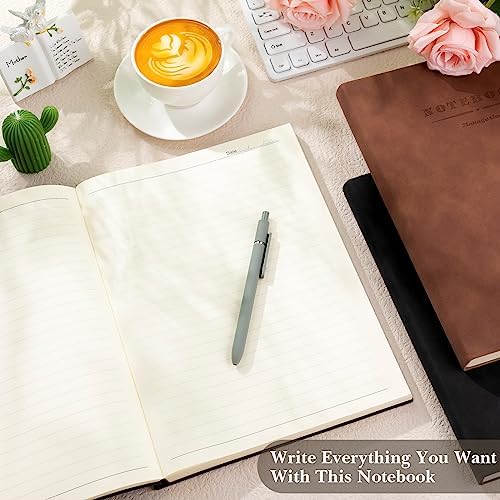SATINIOR 5 Pack A4 Notebooks Leather Softcover Journal, Mixed Color