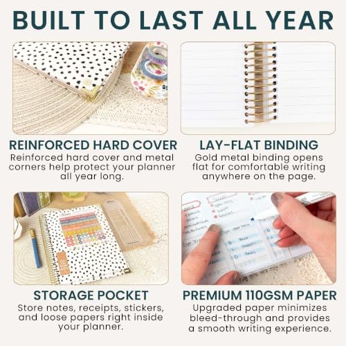 bloom daily planners 2027 Hardcover Goal & Vision Planner (January - December 2027) - Monthly & Weekly Calendar Year Agenda Organizer - 7.5" x 9" - Simply Spotted