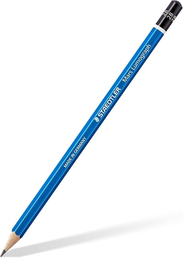 STAEDTLER Mars Lumograph 13pc Drawing Pencils & Eraser Set: 12 Hardness Grades 8B-2H, Mars Plastic Eraser, Pre-sharpened, Art Supplies for Drawing, Shading, Drafting & Illustrating, All Skill Levels