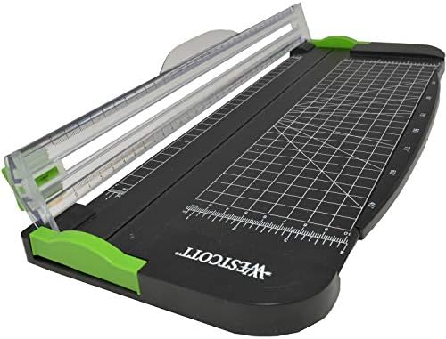 Westcott 12" Titanium Paper Trimmer Scrapbooking Tool, Black