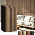 Art3d 47 x 23.6 Inch Acoustic Wood Slat Wall Panel, 4-Pack, Deep Walnut