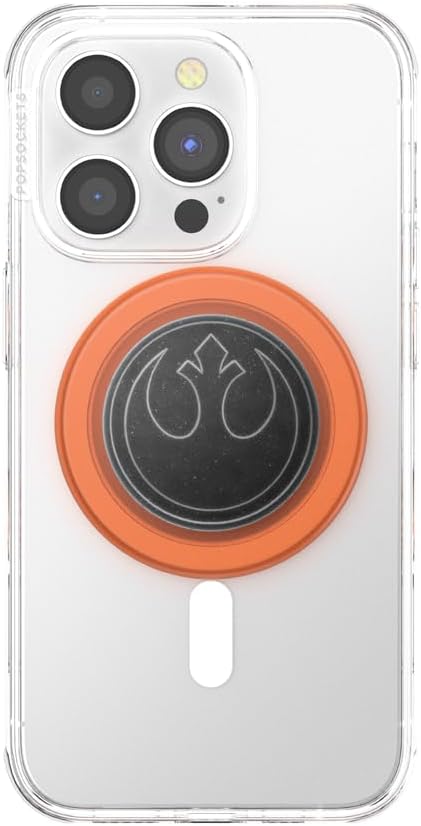 PopSockets Phone Grip for MagSafe, Magnetic Holder- Rebel Symbol | Removable, For Kindle / Android / iPhone, With Magnet, Star Wars, Grogu, Men, Boys