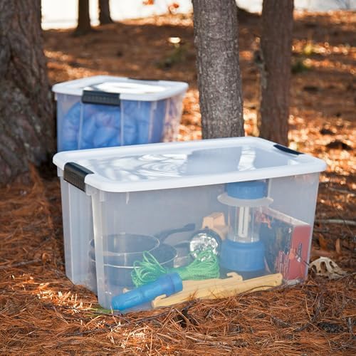 Sterilite Ultra Latch Box with Lids for Home and Office, 70 Quart, 4-Pack