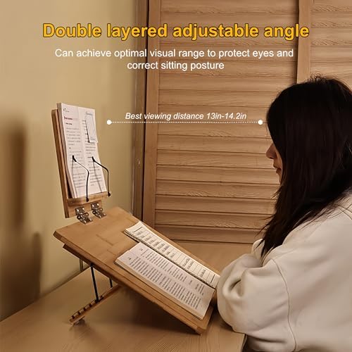 Ergonomic Posture Correcting Double-Layer Adjustable Writing Slant Board - 0-80° Tilt Adjustment, 15.4x11 Top /19.7x14.2 Base - Desktop Reading/Writing Stand for Studying, Working, Drawing