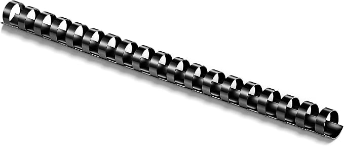 Staples 5/8 Inch Plastic Comb Binding Spines, Black, 25-Pack | 120-sheet capacity combs for binding reports and presentations.
