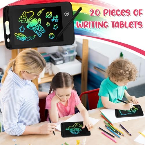 Zhehao 20 Pcs 6.5 Inch LCD Writing Tablet for Kids, Black
