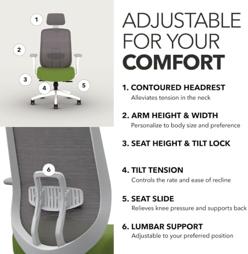 HON Altern Ergonomic Office Chair, Office Desk Computer Chair, Pear
