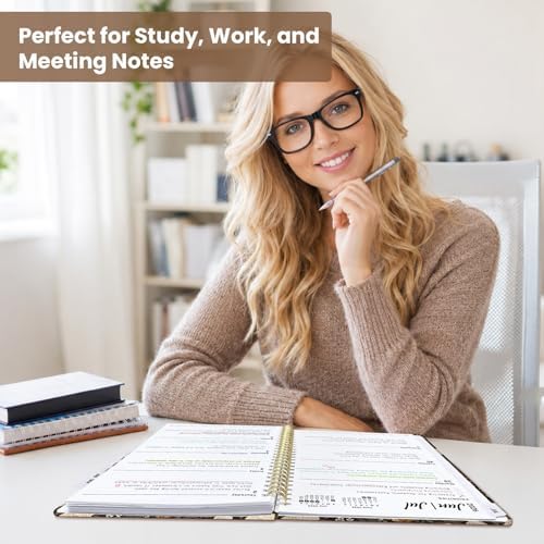 Large Planner 2026-2027, A4 (8.5" x 11") Hardcover Weekly & Monthly Planner July 2026 - June 2027 with Monthly Tabs, Academic Planner for School, Work and Office, Wild Rose