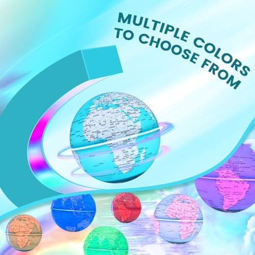 Magnetic Levitating Floating Globe with 7 Colored Lamp, Cool Tech Gadgets Gifts World Globe Lamp for Men Father Teenage Boys Girls, Birthday Gifts Desk Decor Office Home Display Frame