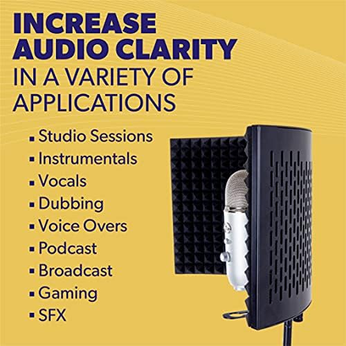 PRO Isolation Shield - Microphone Reflection Filter for Recording - Mic Studio Equipment