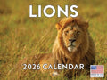 Lion Calendar 2026 Lions Monthly Wall Calender 12 Month | American Made In The USA