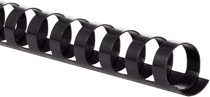 GBC Binding Spines/Spirals/Coils, 3/4" Diameter, 150 Sheet Capacity, CombBind, Black, 100 Pack (4000104)