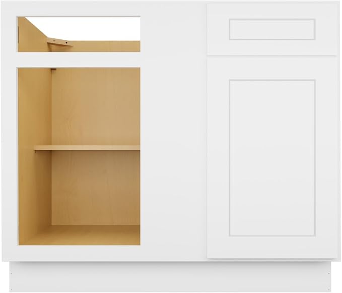 Furinno Shaker Blind Bases Kitchen Cabinet, Ready to Assemble, 24 D x 39 W x 34.5 H, White