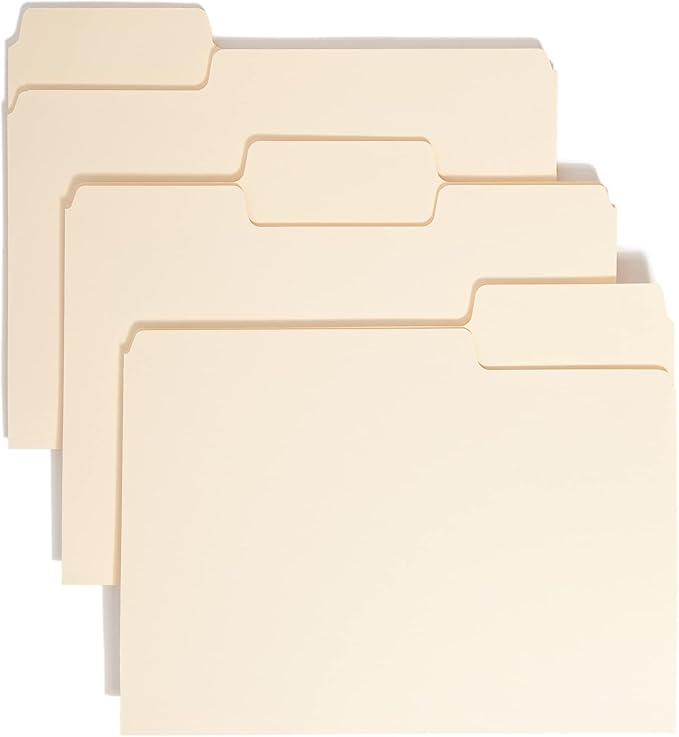 Smead SuperTab File Folder, Oversized 1/3-Cut Tab, Letter Size, Manila (11920), Letter,24 Count (Pack of 10)