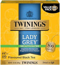 Twinings Decaffeinated Lady Grey Black Tea Individually Wrapped Bags, 100 Count (Pack of 1), Orange Peel & Lemon Peel, Fresh and Uplifting, Caffeinated, Enjoy Hot or Iced, 100 Teabags