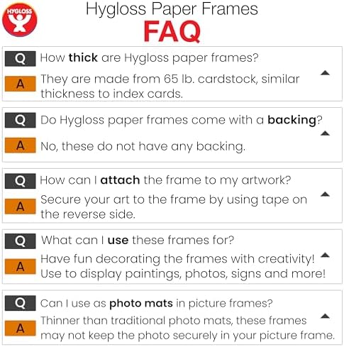 Hygloss 48 Pack Paper Picture Frames, White cardstock Photo Frame 11x14-Inch, Papers Frames to Decorate for Wedding Birthday DIY Classroom Crafts and Decorations