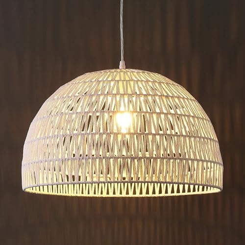 JONATHAN Y Campana 1-Light Pendant Dome Ceiling Lamp, 20", White