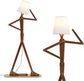 Cool Tall Floor Lamp Decorative Reading Standing Wood Swing Arm Wood Lighting for Corner Kids Boys Girls Bedroom Living Room Home Improvement Office Farmhouse - with LED Bulb (Walnut) | Unique Gift Idea, Decorative Swing Arm Standing Lighting for Livin...