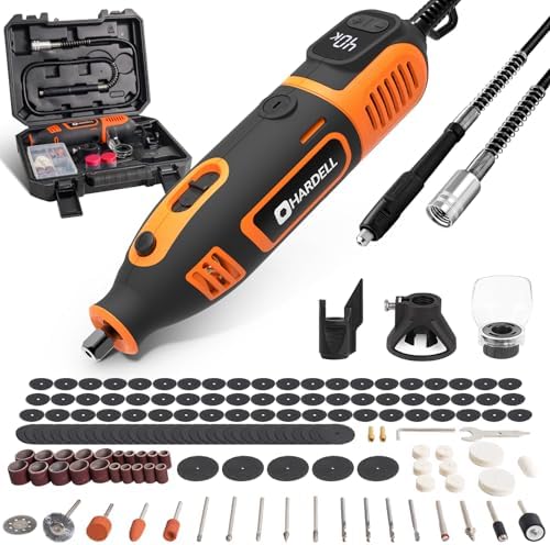 HARDELL 200W Corded Rotary Tool 8000-40000 RPM Flex Shaft Digital Display