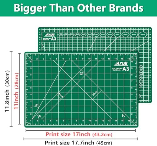 ArtAt A3 Self Healing Cutting Mat 12''x18'' 5 pack