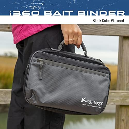 FROGG TOGGS Bait Binder, Fishing Tackle and Bait Storage, Salt Water Resistant Soft Sided Tackle Bag, Blue, i360