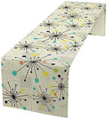 Mid Century Geometric Table Runner,Table Runners for Kitchen Dining Modern Tables Decor Decoration for Kitchen Family Dinner Table Holiday Party Farmhouse 13 x 108 Inch