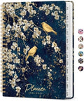 Planner 2026-2027, Monthly & Weekly Jul 2026-Jun 2027 Calendar Book | 6.3" x 8.5", Hardcover Spiral Planner with Tabs, School & Daily Pretty Agenda for Women, Students, Teachers, Spring Branches
