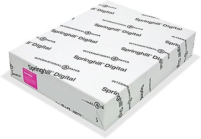 Springhill White 8.5” x 11” Cardstock Paper, 90lb, 163gsm, 2,000 Sheets (8 Reams) – Premium Lightweight Cardstock, Printer Paper with Smooth Finish for Greeting Cards, Flyers, Scrapbooking – 015101C