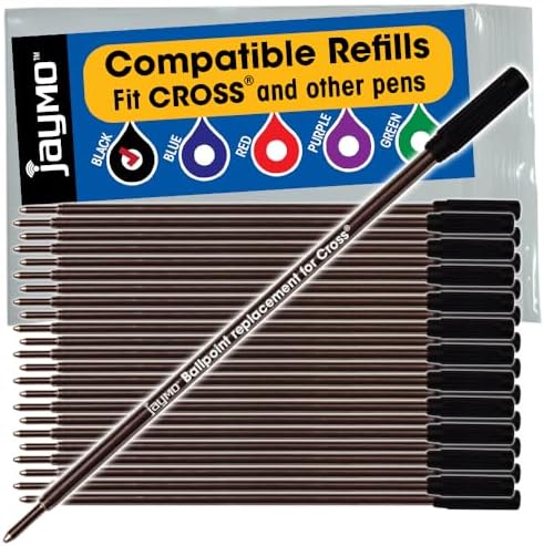 Replacement for Cross 8513 - Ballpoint Pen Refill - 24 Black