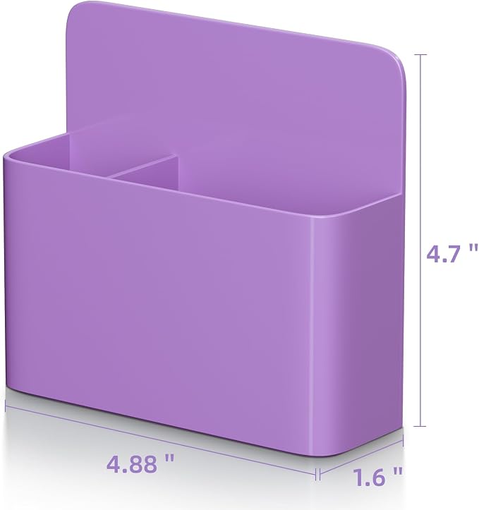 Mabrasse 2p Magnetic Dry Erase Marker Holder,Pen and Eraser Holder for Whiteboard, Magnet Pencil Cup Utility Storage Organizer for Office, Refrigerator, Locker and Metal Cabinets（Purple)