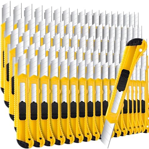 200 Pcs Box Cutter Retractable 18mm Blade for Office Craft Home