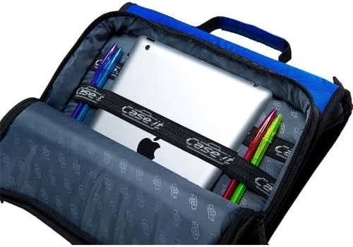 Case-it School Zipper Binder | 2-Inch O-Rings | 400-Sheet | LT-007 Purple | Universal, 13-Inch Laptop/Tablet Padded Pocket, Multiple Storage Pockets, Shoulder Strap, School & Office Organizer
