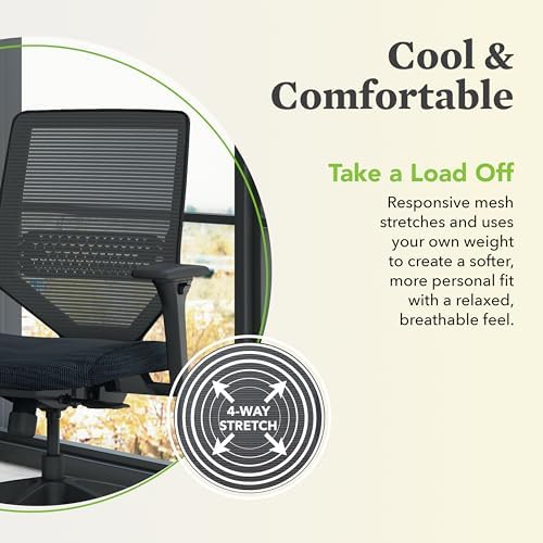 HON Solve Ergonomic Office Chair, Lumbar Support, Desk Chair, Frost