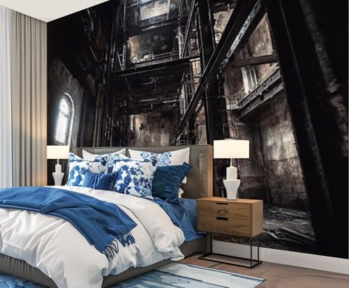 Wall Mural Peel and Stick Interior an Old Large Wallpaper Self Adhesive Contact Paper Removable 3D Wall Sticker for Living Room Bedroom 69"x96"