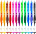 USUAL Retractable Erasable Gel Pens 12 Assorted Colors 0.5mm Smooth Writing, Make Mistakes Disappear, Office & Back-to-School Supplies (12 Colors)