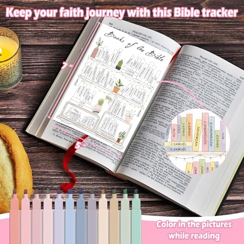 HRFGWDD 43-Piece Bible Study Supplies, Bible Journaling Kit with Pens