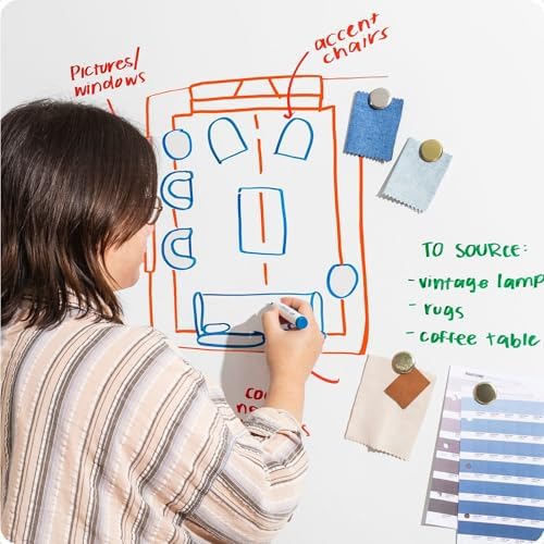 U Brands Dry Erase Markers Chisel Tip Set, 8 Pack, Assorted Colors, Whiteboard Pens with Chisel Point and Built In Eraser Caps, Low Odor Ink, Dry Erase Markers For Classroom, Office, Or Home