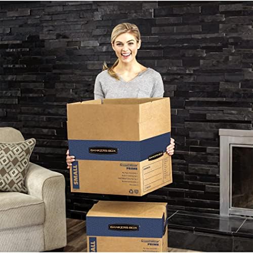 Bankers Box 10-Pack Small Prime HD Moving Boxes with Reinforced Handles