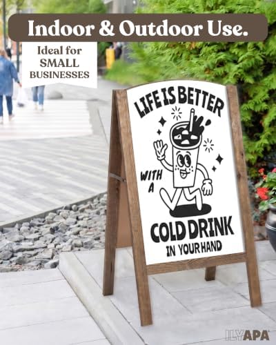 Ilyapa A Frame Whiteboard Easel Sign 18x31.5 in - Sandwich Signs Outdoor