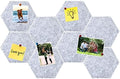 8Pcs Hexagon Felt Cork Board Tiles, Self Adhesive DIY Bulletin Board Pin Board for Office School Home Wall Decor Memos Photos Display (Light Grey)