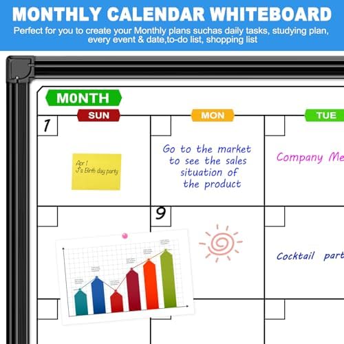 Large Dry Erase Calendar for Wall 72" x 40", 4 Month Calendar