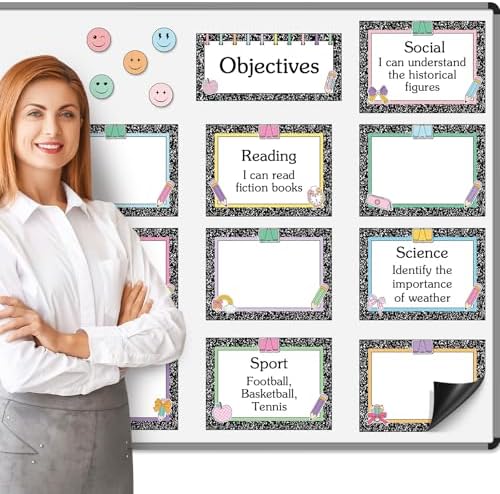 16 Pcs Magnetic Write Wipe Organization Chart, Artwork